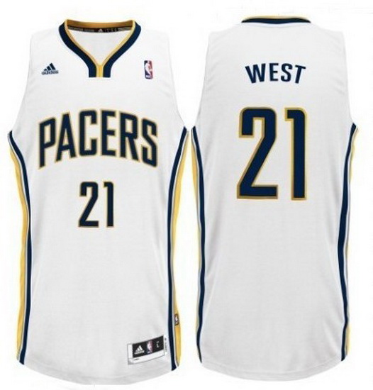Camiseta West #21 Indiana Pacers Blanco - Haga un click en la imagen para cerrar